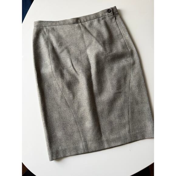 Vintage ISSEY MIYAKE Grey Wool-blend Skirt - Size 2 - Picture 2 of 5